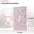 thumbnail image 2 of Pink Glitter Light Switch Cover - Sparkling Wall Plate 5.1"x3.15", Home Decor, Single Toggle, 2 of 5