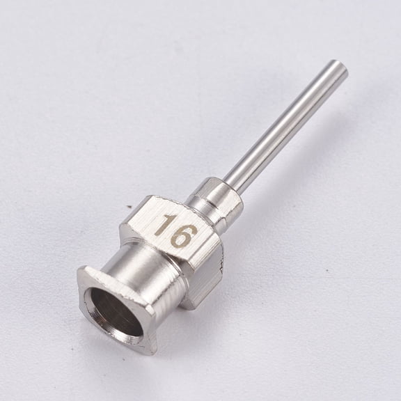 12pcs Stainless Steel Fluid Precision Blunt Needle Dispense Tips Stainless Steel color 25x6x5.5mm Hole: 4mm Pin: 1.5mm