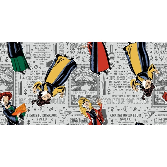 Springs Creative Disney Hocus Pocus Newsprint Cotton Fabric By the Yard