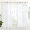 thumbnail image 1 of Natural Linen Curtains Long for Living Room Bedroom Groet Top Light Filtering Privacy Linen Textu Window Semi Sheer Drapes Panels x Natural, 1 of 7