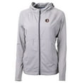 thumbnail image 2 of Women's Cutter & Buck Gray Florida State Seminoles Adapt Eco Knit Hybrid Recycled Full-Zip Hoodie, 2 of 3