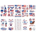 thumbnail image 2 of Xihbxyly Pegatinas Del Día de La Independencia, Tatuajes Temporales Patrióticos, Resistentes y Duraderos, Accesorios Divertidos para Fiestas, Decoración Navideña, Fáciles de Aplicar, 10 Hojas, Tamaño, 2 of 7