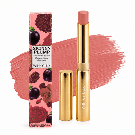 Winky Lux Skinny Plump Semi-Matte Lipstick, Honey, Warm Rosy Nude