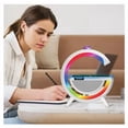 thumbnail image 2 of Cargador inalámbrico, lámpara, altavoz, mesa inteligente RGB, marca G, 2 of 6