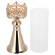 thumbnail image 1 of Candelabro de cristal de hierro forjado de estilo europeo, decoración de boda, dorado, 1 of 14