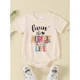 thumbnail image 5 of Aojekbee Baby Independence Day Romper Infant Short Sleeve Crewneck Letter Print Casual Romper, 5 of 10