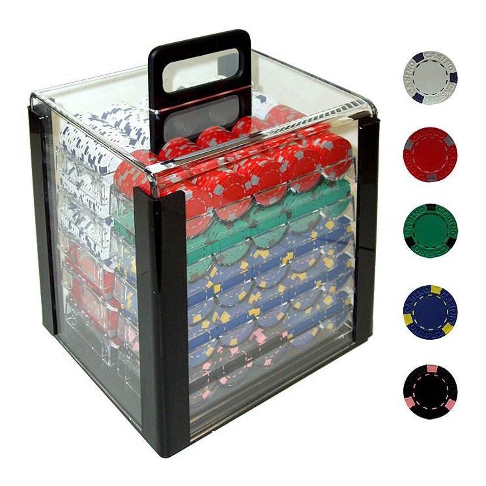 Trademark Poker 1000 13 Gram Professional Clay Casino Chips with