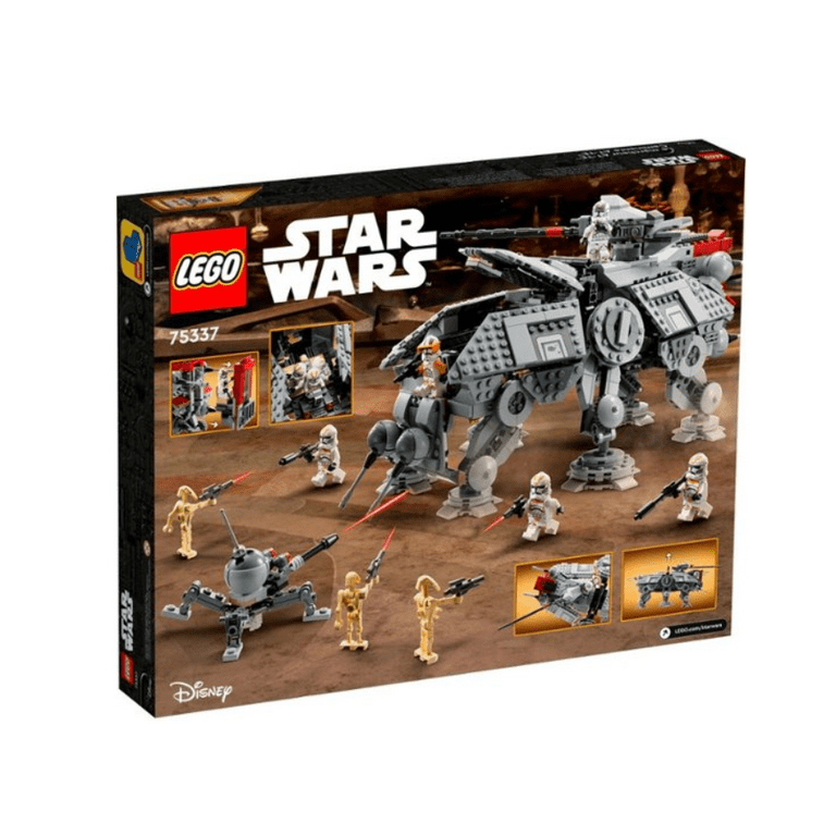 LEGO Star Wars AT-TE Walker 75337 Poseable Toy, Revenge of the Sith Set,  Gift for Kids with 3 212th Clone Troopers, Dwarf Spider & Battle Droid