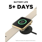 iTech Fusion 3 Unisex Adult Rectangular Smart Watch, Beige, Silicone Strap