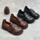 thumbnail image 2 of 2022 Primavera Vintage Estilo Japonés Estudiante De Alta Calidad Punta Redonda Zapatos De Cuero Genuino Planos Suaves Y Poco Profundos Mocasines Para Mujer, 2 of 4