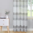 thumbnail image 5 of Danolapsi Sheer Window Curtains Horizontal Striped Curtains Balance Privacy & Light ,Grommet Top Elegant Vertical Voile Textured Window Dressings For Door Bedroom Living Room, 5 of 9
