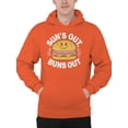 thumbnail image 2 of Sun’s Out, Buns Out Burger Men's Hoodie, 2 of 3