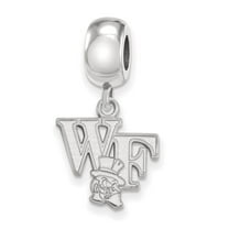 Sterling Silver Wake Forest University Small Dangle Bead Charm