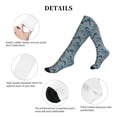 thumbnail image 5 of Lsque Underwater Animals and Flowers Pattern Sport Compression Socks for Men & Women 15-20 mmHg Knee High Nurse Pregnant Running Medical and Travel Athletic, 5 of 6
