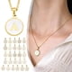 thumbnail image 2 of LUVCLS Collar de aleación Collar con letras inglesas Colgante circular 26 AZ Collar✨ F, 2 of 7