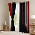 thumbnail image 3 of jejeloiu Neon Geometric Stripe Blackout Curtains Set of 2 (52x84 Each),Red Black Gray Window Curtains For Adults, 3 of 6