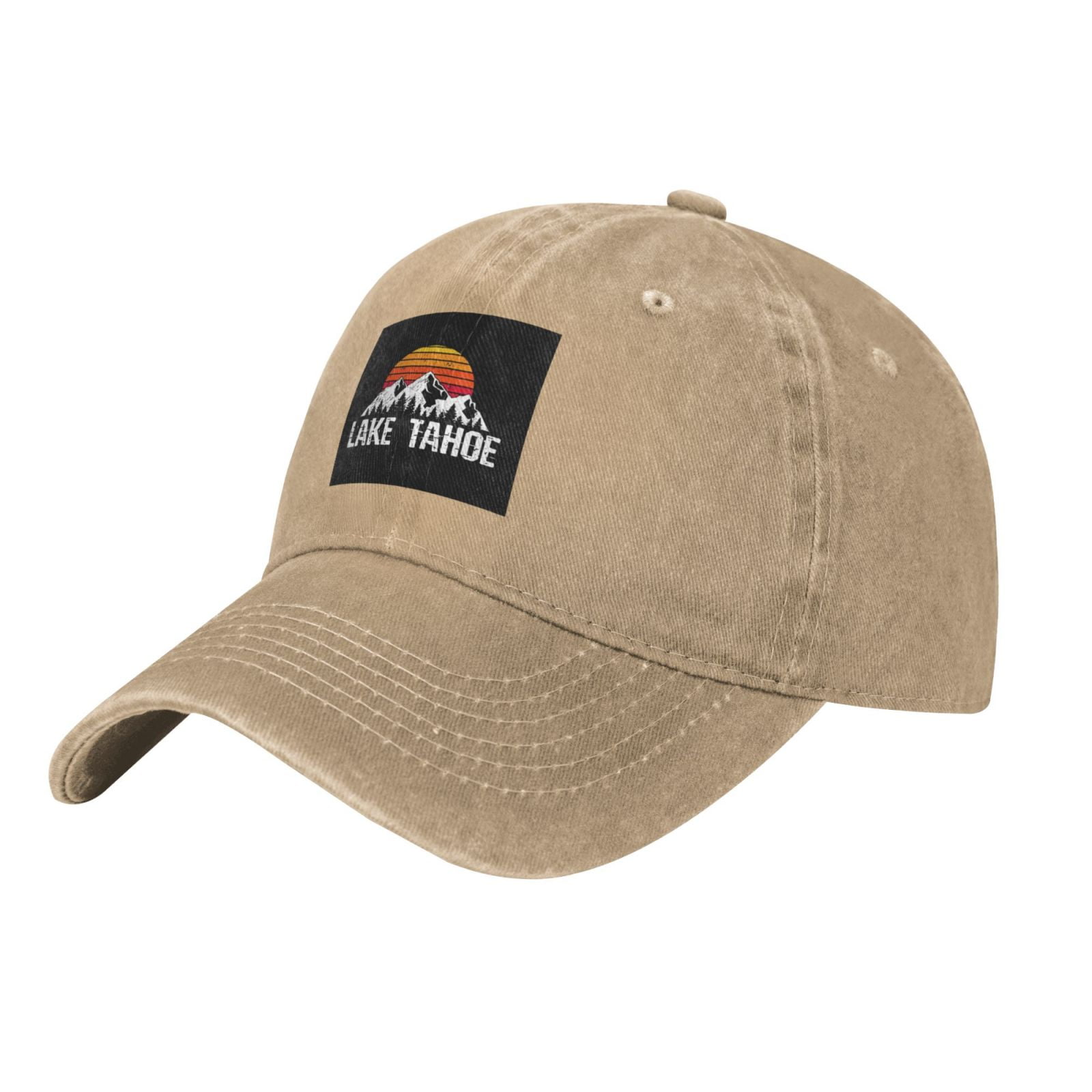 Lake Tahoe Unisex Denim Baseball Cap Adjustable Vintage Trucker