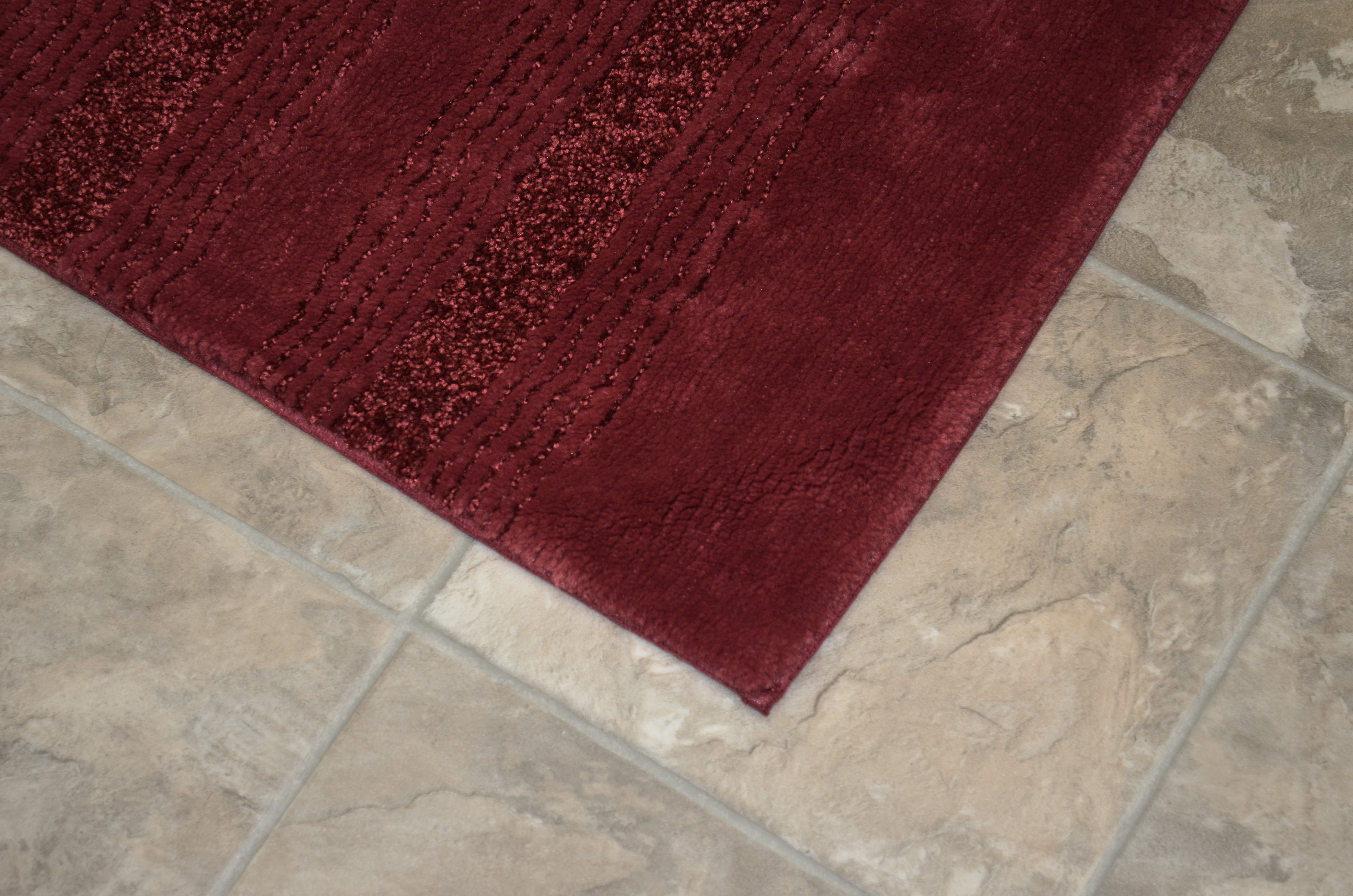Garland Rug Essence Washable Nylon Chili Red Bathroom Runner, 22" x 60"