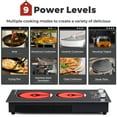 thumbnail image 4 of Advwin 2 Burner Electric Cooktop,110v Electric Cooktop with Knob Control,12 Inch Countertop & Built-in Ceramic Cooktop with Child Safety Lock, Timer, 9 Power Levels and Over-Temperature Protection, 4 of 8