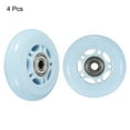 thumbnail image 3 of Uxcell 2.8" OD Inline Skate Wheels with Bearings 82A Skate Replacement Blue 4 Pack, 3 of 6