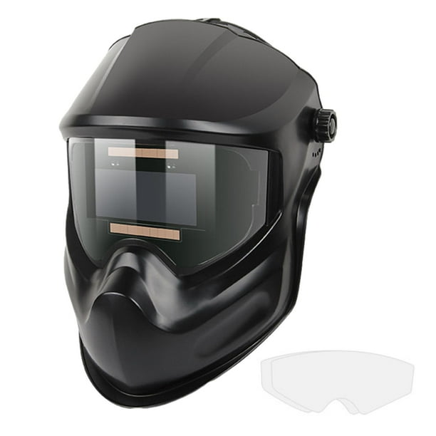 Máscara de soldador Capucha Soldadura por arco Esmerilado Vista grande Casco de soldadura con oscurecimiento automático Estilo B