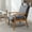 Gray, variant on Knubmt 25.38" Wide Mid-Century Modern Armchair with Wood Frame, Upholstered Microfiber Fabric Accent Chair for Living Room, Office, Bedroom, Brown
