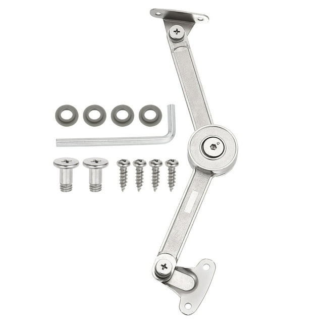 Bisagra de soporte para tapa, bisagras de tapa plegable de metal ajustables para caja de juguetes de madera, puerta de gabinete, baúl de almacenamiento, bancos