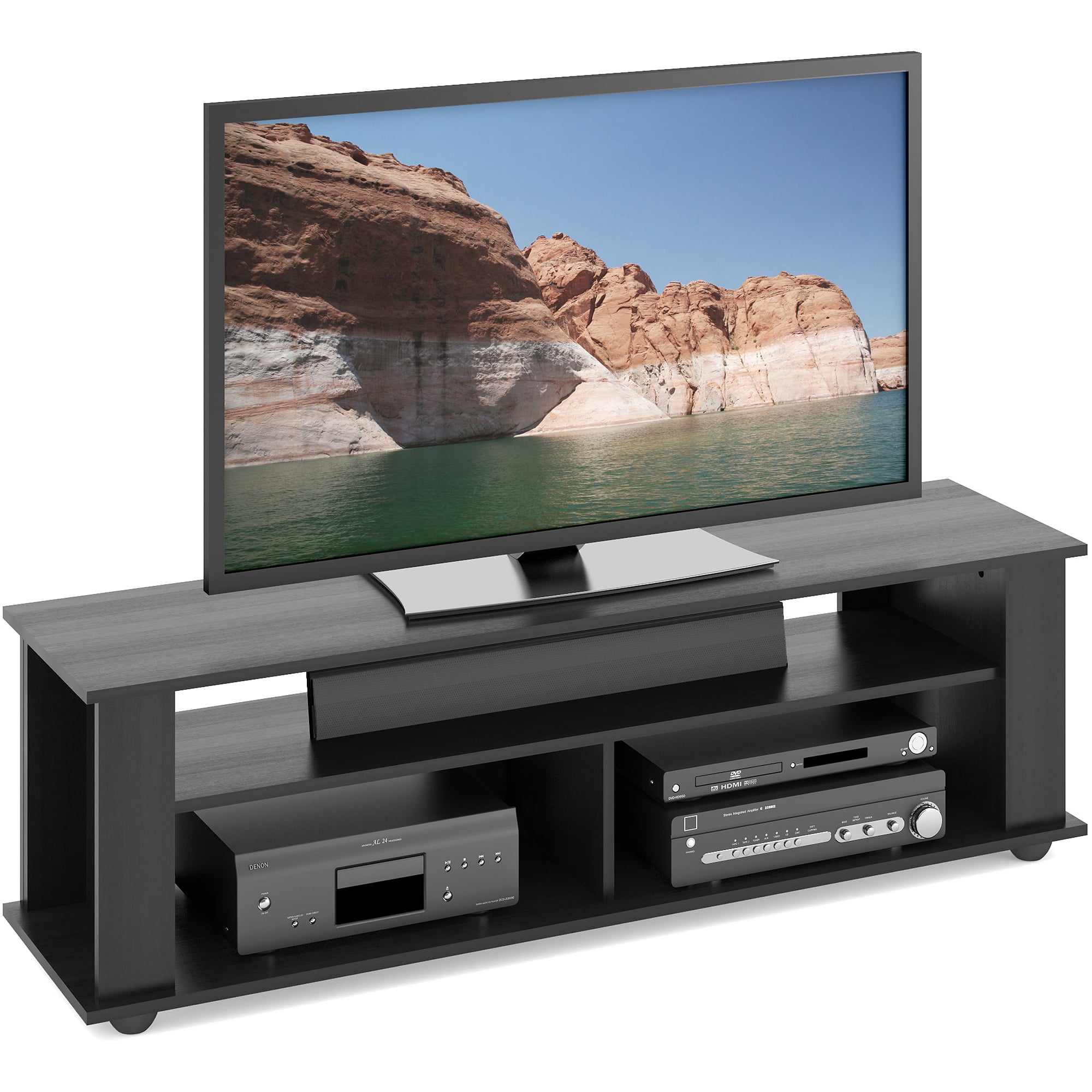 Black TV Stand for TVs up to 65 inch Entertainment Center ...