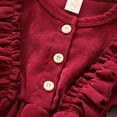 thumbnail image 5 of Sopiago Kids Toddler Baby Girl Corduroy Ruffle Long Sleeve Dress Princess Party Dress Fall Winter Skirt Outfit Red (18-24 Months), 5 of 6