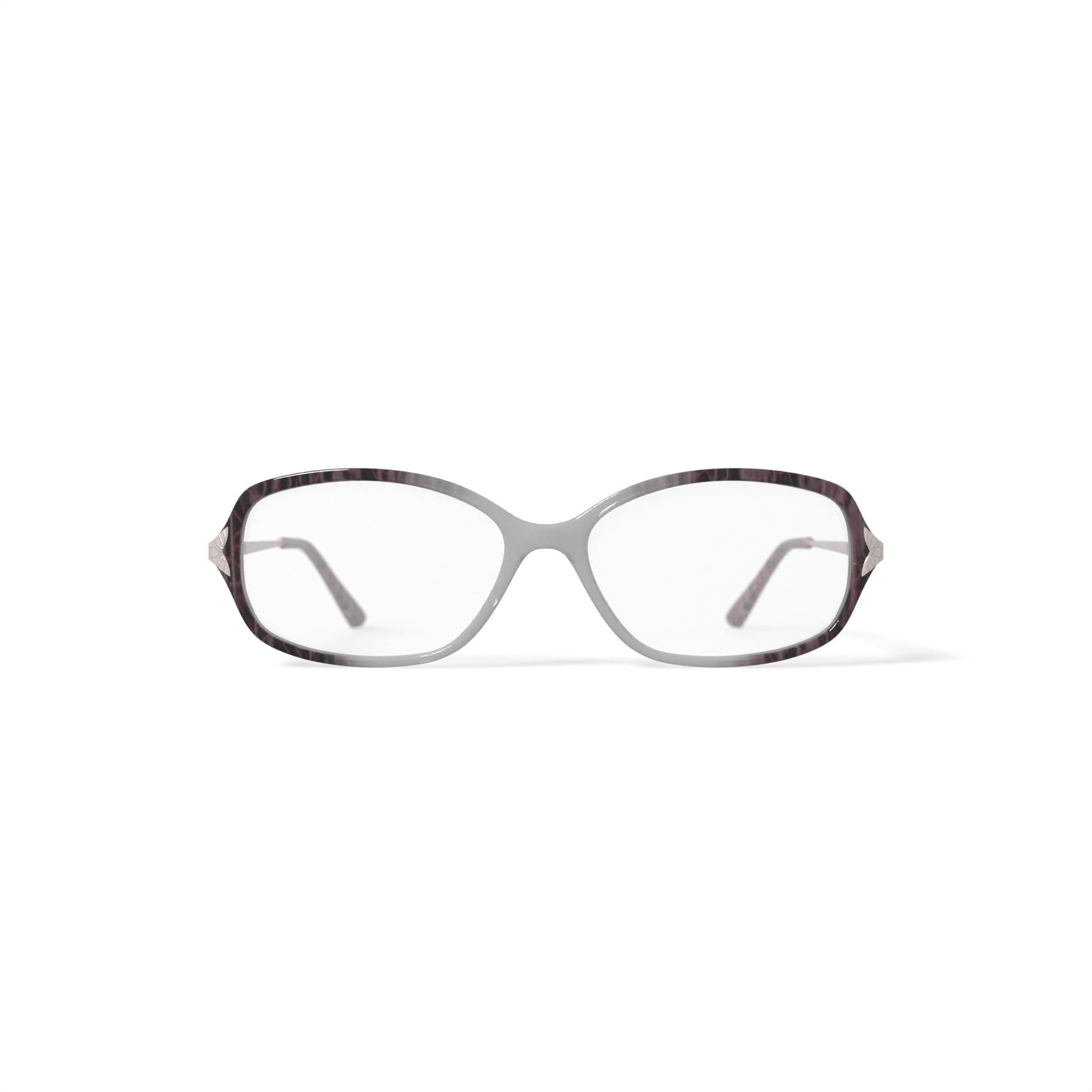 Sophia Loren Women's SL1543 Rectangular Prescription Eyeglasses with Case, Crystal Purple
