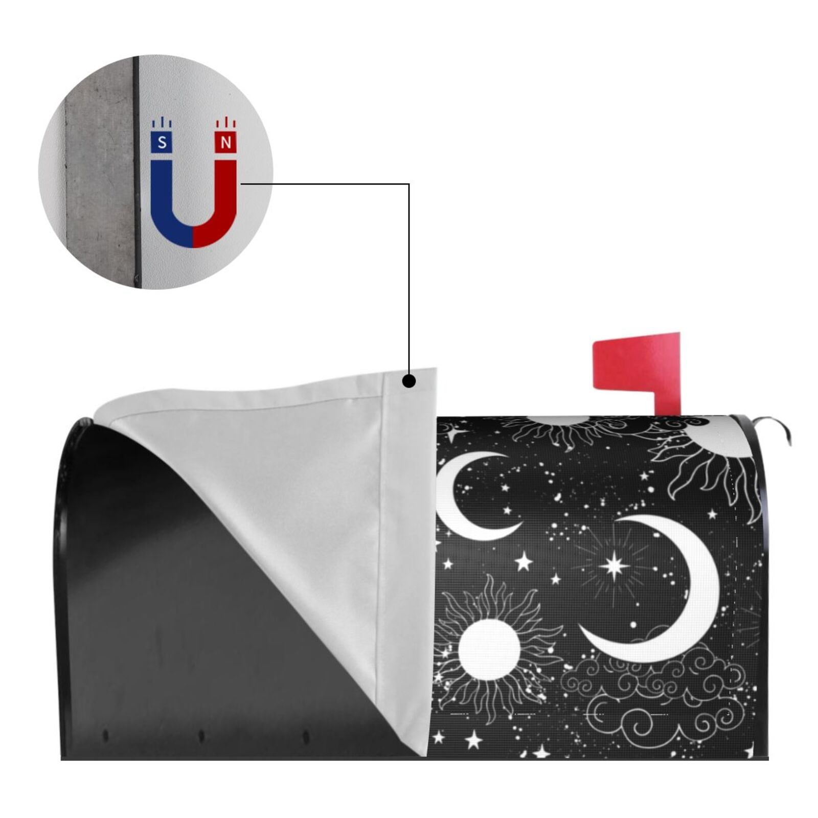 Kdxio Magnetic Mailbox Cover 25.5x21 in Mailbox Cover Outdoor Decoration Holiday Mailbox Covers for Home Garden Yard-25.5x21 in