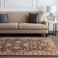 thumbnail image 2 of Hauteloom Indianapolis Wool Living Room, Bedroom Area Rug - Traditional - Gray, Orange - 9'9", 2 of 17