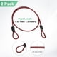 thumbnail image 3 of Uxcell 2-Pack Candado de Cable de Seguridad, 4.92FT Cable de Acero Recubierto para Equipaje con Doble Bucle [Rojo], 3 of 6