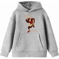 thumbnail image 4 of Go Sports! But Where's the Food? Youth Heather Gray Long Sleeve Hoodie-Medium, 4 of 6