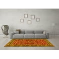 thumbnail image 3 of Ahgly Company Machine Washable Indoor Square Persian Yellow Traditional Area Rugs, 4' Square, 3 of 4