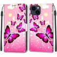thumbnail image 4 of Funda de cuero con tapa para Samsung Galaxy, carcasa protectora con diseño de gato y mariposa para Samsung Galaxy A13, A04, 4G, A04S, A14, A54, 5G, 4 of 5