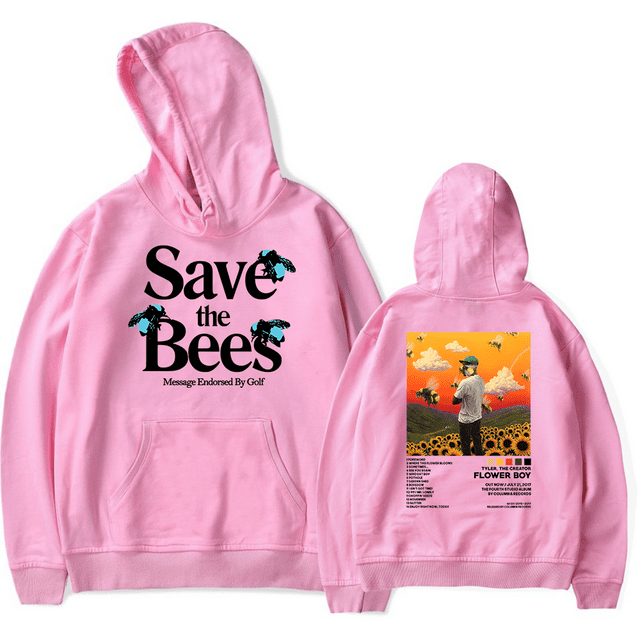 Tyler The Creator Merch Hoodies Save the Bees Flower Boy Rapper Men Women Pullover Sweatshirt Streetwear Long Sleeve