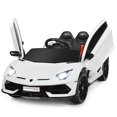 thumbnail image 1 of Costway 12V Kids Ride On Car Licensed Lamborghini SVJ RC w/ Trunk & Music White, 1 of 10