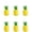 Yellow, variant on vlrwzc Paper Yellow Pineapple Lantern 6-Pack Hanging Fruit Decoration for Birthday Summer Hawaiian Tropical Party 1-Set