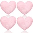 thumbnail image 1 of Almohadas Remerry en forma de corazón de piel sintética de conejo rosa x4, 1 of 6