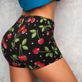 thumbnail image 4 of Goofa Sweet Red Cherry Printed Workout Shorts Women Seamless Scrunch Butt Lifting High Waisted Gym Booty Shorts Elastic Workout Shorts-Medium, 4 of 8