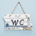 thumbnail image 2 of Placa de puerta de madera, etiqueta para WC, puerta colgante para WC, placa para WC, accesorios para puerta de baño, decoración ER, 2 of 3