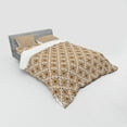 thumbnail image 2 of Ambesonne Ethnic Bedding Set 4 Pcs, Abstract Lines Dots Folk, Queen, Redwood White, 2 of 2