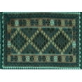 thumbnail image 1 of Ahgly Company Indoor Rectangle Southwestern Turquoise Blue Country Area Rugs, 5' x 7', 1 of 4