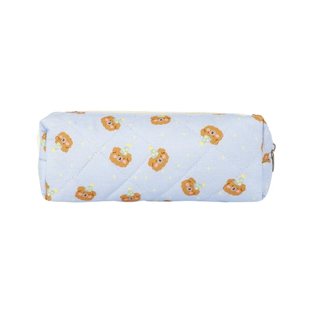 Neceser de gran capacidad con estampado de perro, cierre de doble cremallera, organizador de maquillaje de viaje para artículos de aseo y almacenamiento de material de papelería