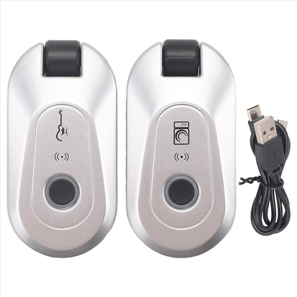 Transmisor y Receptor Inalámbrico UHF para Guitarra Eléctrica. Incluye Transmisor Inalámbrico Recargable Integrado.