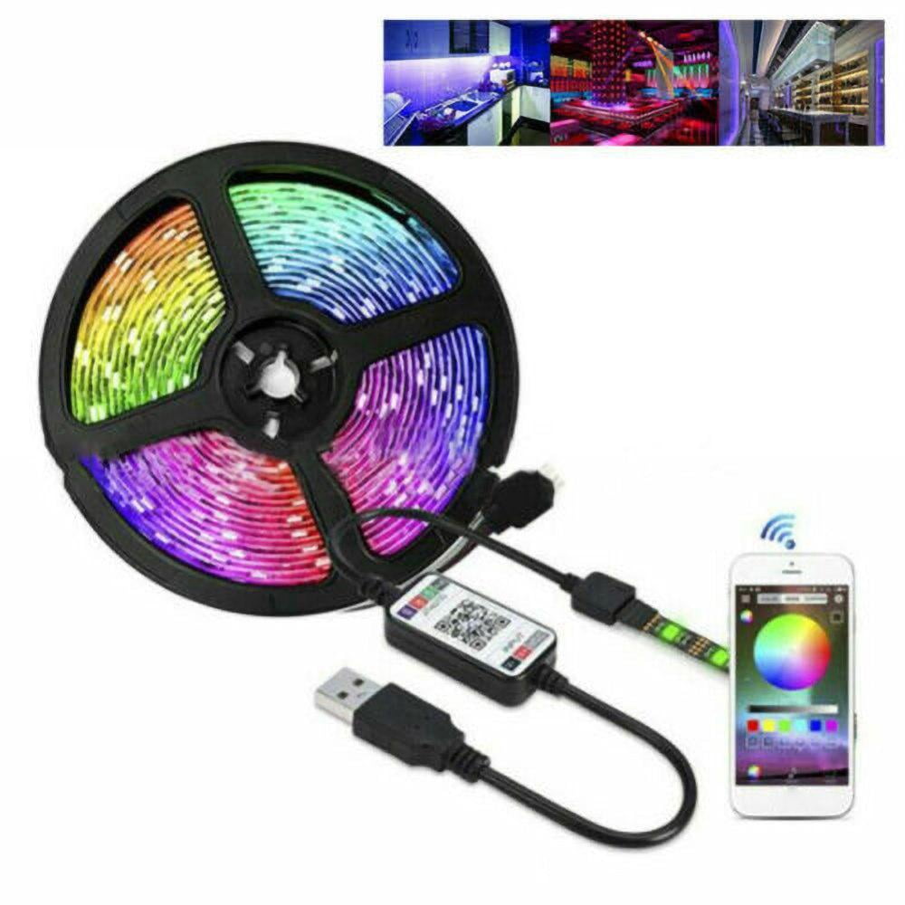 0.5m/ 1m/ 1.5m/ 2m USB LED Waterproof Color Changing Strip Light Decor Lighting