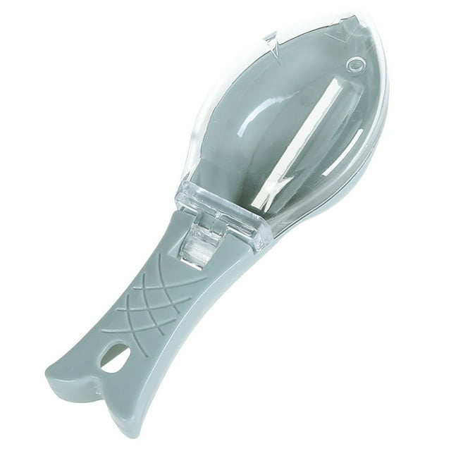 Fish Brush with Lid Easily Fish Scales-Unique Handle Design,Fast Fish Skin Graters Cleaning Peeler Scraper