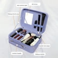 thumbnail image 2 of Travel Makeup Case with Mirror - Partitionable Cosmetic Makeup Train, 2 of 8