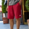 thumbnail image 5 of Dalix Ghost Embroidered Short Soft Fleece Relaxed Drawstring Fit Lounge Mens in Red 2XL XX-Large, 5 of 5